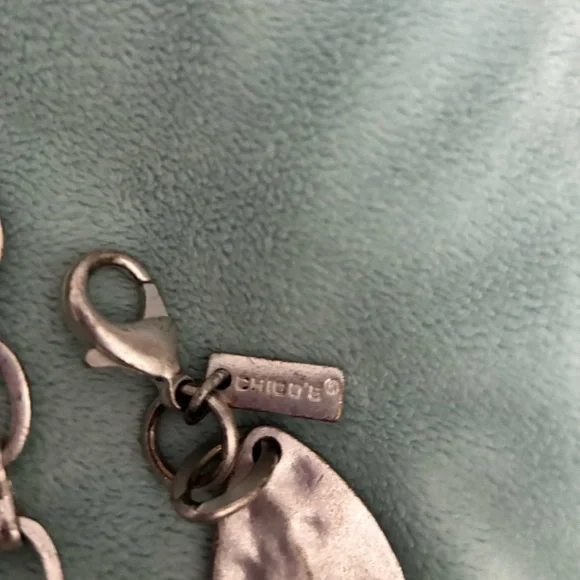 Chico’s Silver Metal Chain Belt Adjustable One Size - Picture 3 of 8